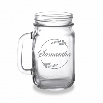 Besties | Personalized 16oz Mason Jar with Handle